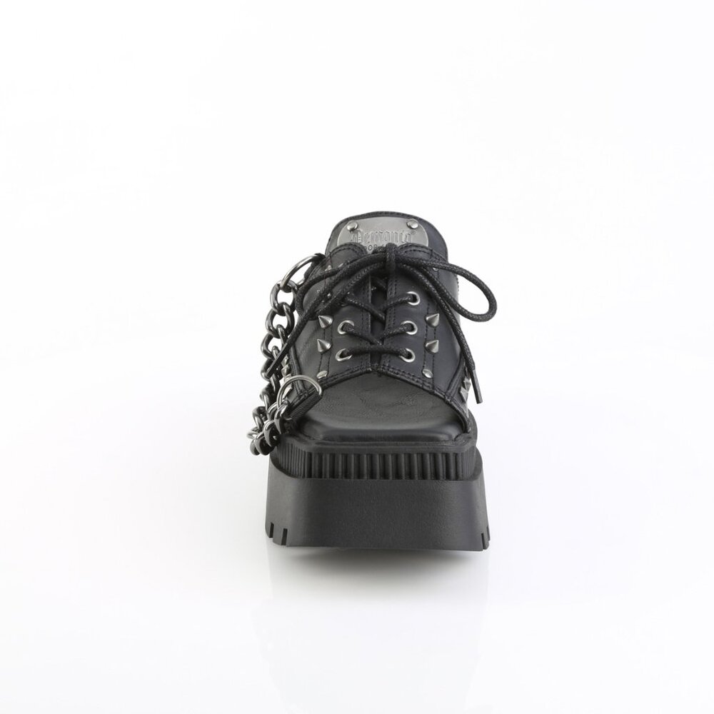 Demonia Wrath-03 Black Platform Sandals - Picture 5 of 5